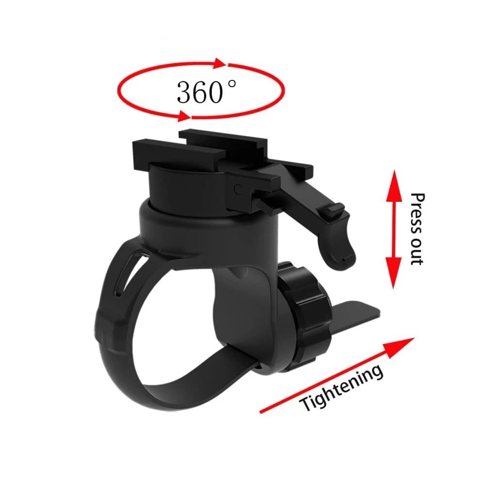 BIBKEONO 360 Degree Rotation Bicycle Intimate Accessories Bicycle Sport Flashlight Holder Bracket for Mounting Clip Rack Univers
