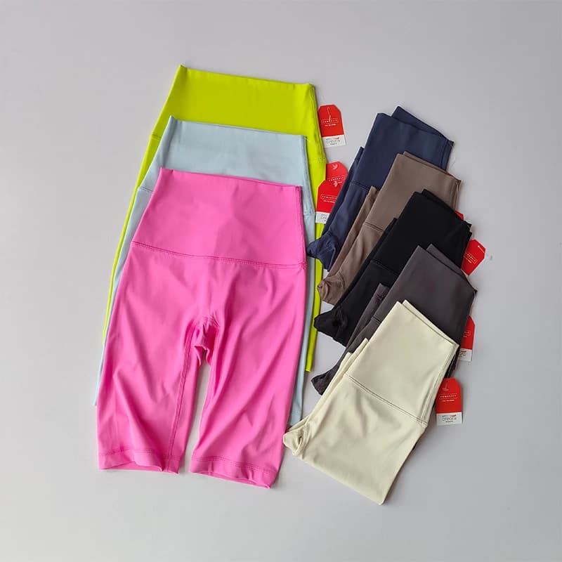 High waist sports slimming shorts from Yoga to a fourth tight woman summer ride Fitness hip lift cycling pants outdoor clothing