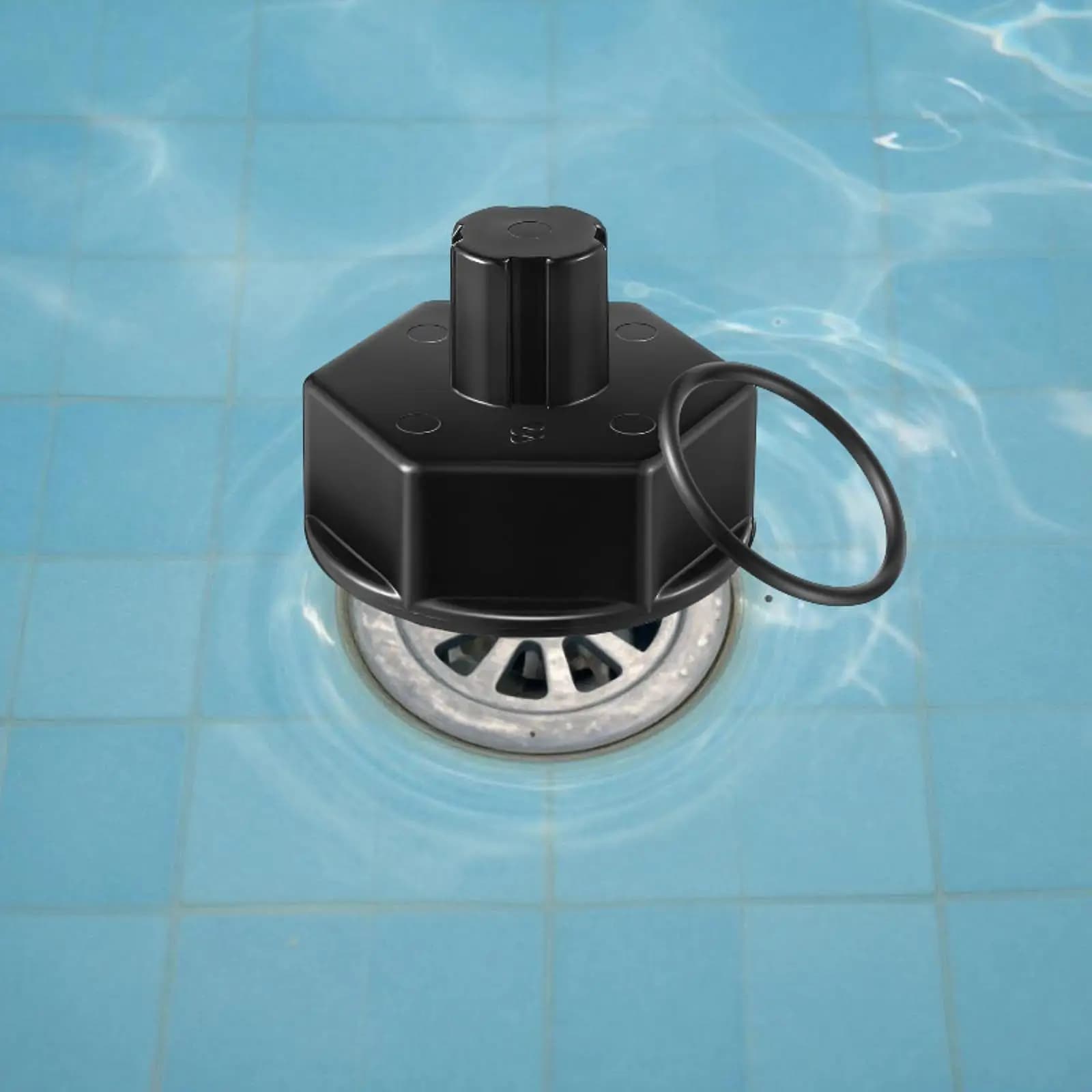 Adattatore per Tubo Piscina in Plastica ABS, Set Completo con Tappo di Scarico e Filtro a Sabbia per Piscine Domestiche