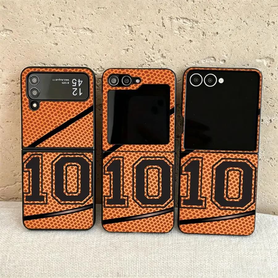 Cover per Samsung Galaxy Flip7 FE Z Flip 7 6 5 4 3 Flip6 Flip3 Flip4 Flip5, Custodia Posteriore per Telefono con Numero 10 Basket