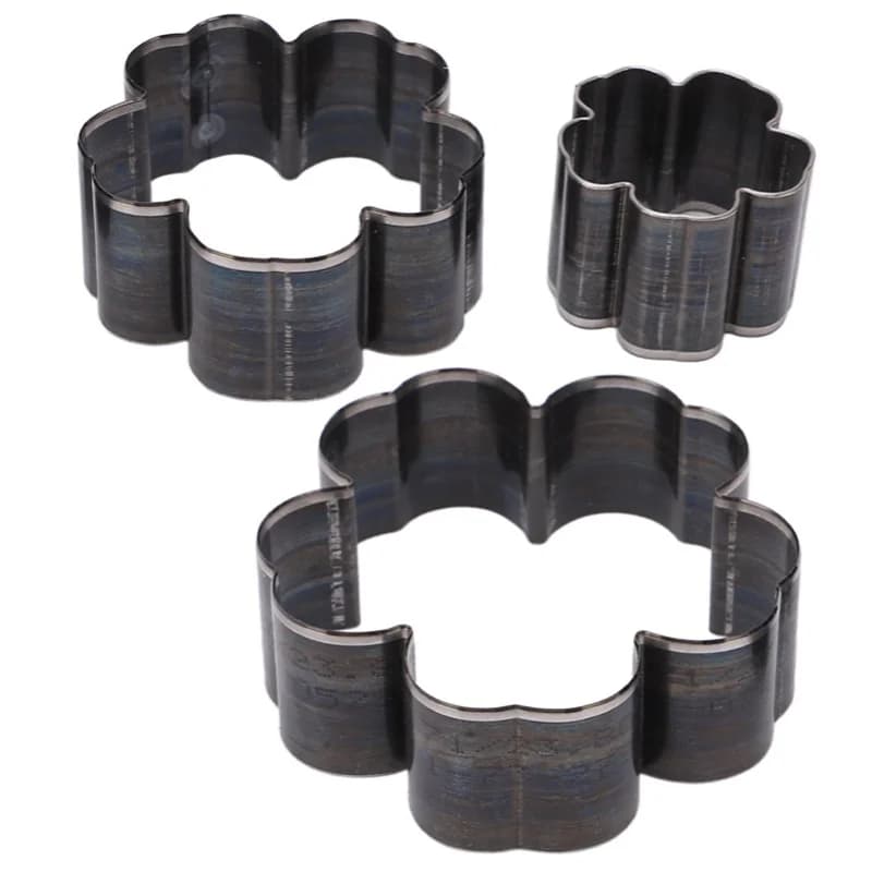 Set di 3 Taglierini per Fiori in Acciaio Legato, Affilati, 1.2in 2in 2.8in, Utensile per Foratura Cava per Articoli in Pelle Fatti a Mano