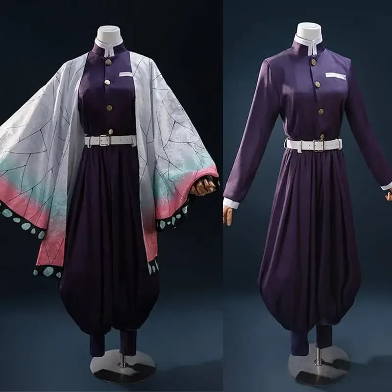High Quality Cosplay Costume Ten Shincha Cosplay Embroidery Ghost Slayer Team Dark Pattern Kimono Anime Entertainment