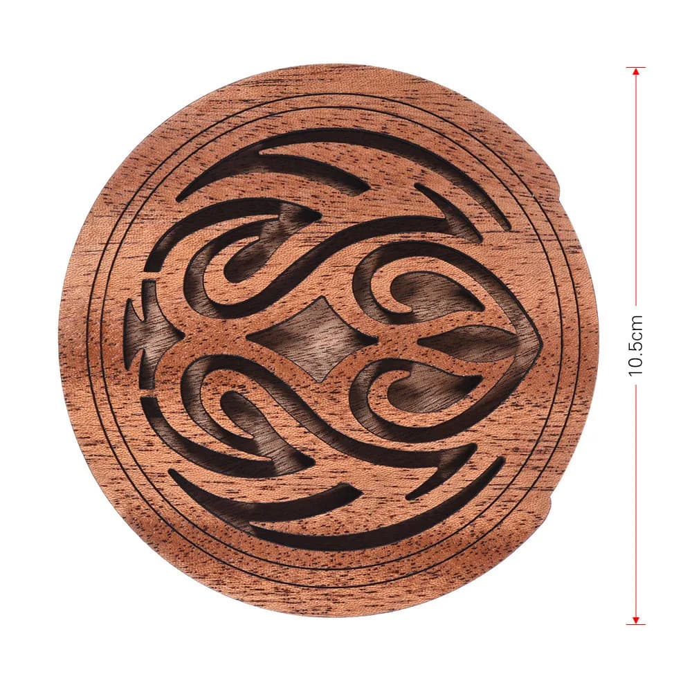 Guitar Wooden Soundhole Sound Hole Cover Block Feedback Buffer Mahogany Wood for EQ Acoustic Folk Guitars guitar feedback buster