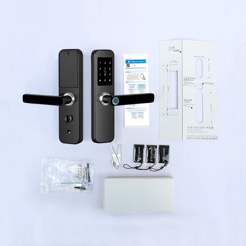Tuya Wifi Intelligent Keypad Finger Electronic Password Tt Biometric Security Code Smart Magnet Fingerprint Door Lock