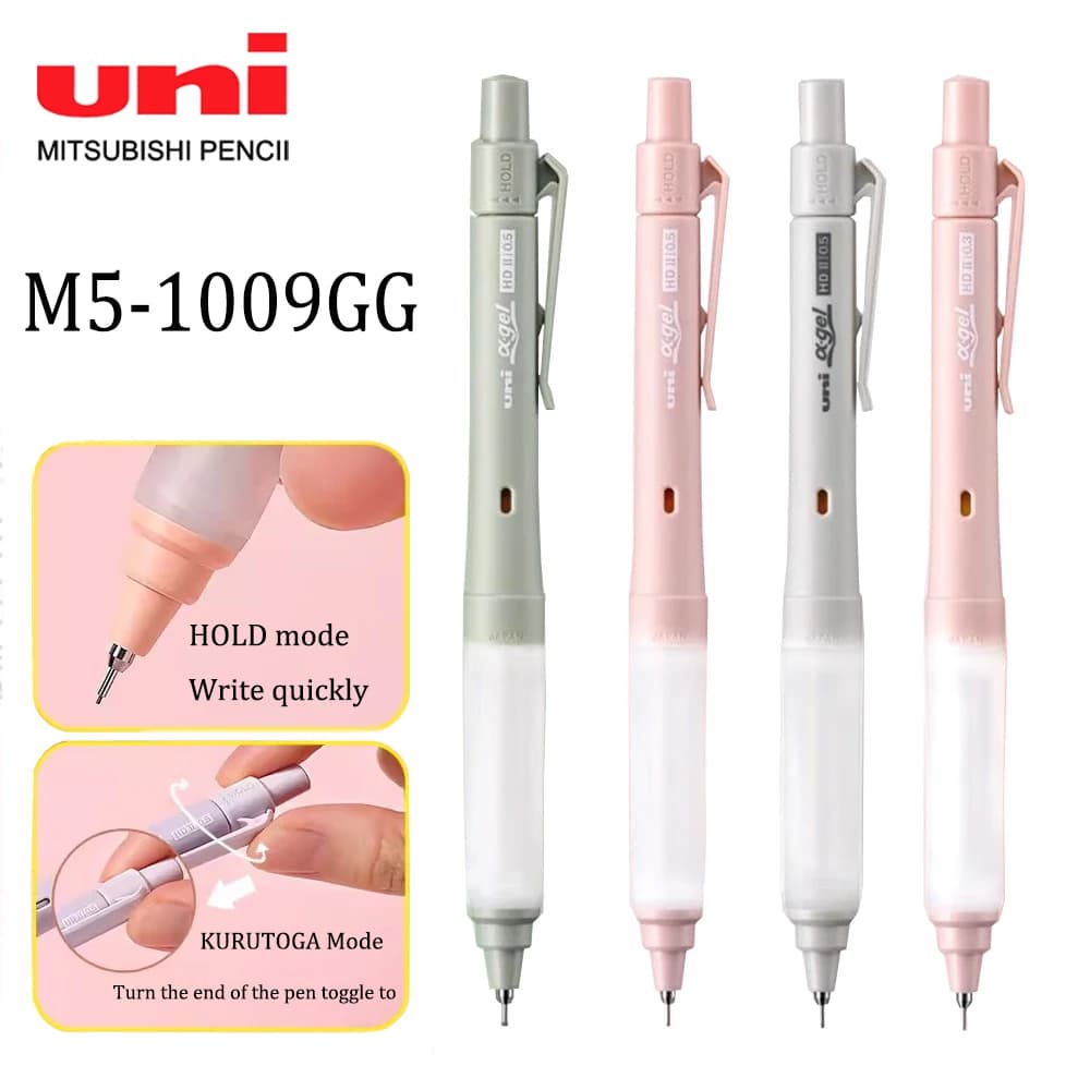 Uni M5-1009GG Mechanical Pencil 0.3/0.5mm Continuous Core Switch Automatic Dual Mode Rotation lapicero material escolar papelar