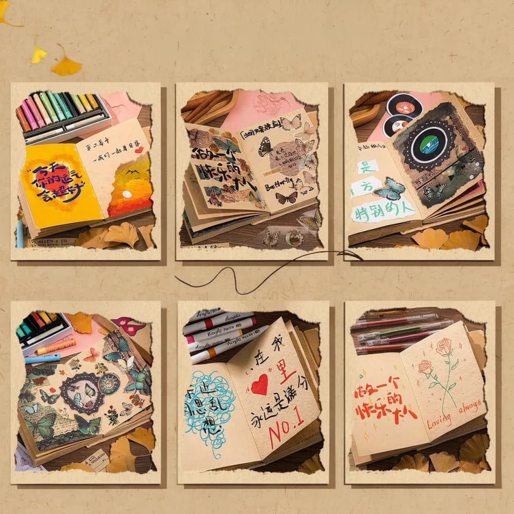 Retro Nepal Journal Handmade Notebook DIY Craft Scrapbook For Creative Student Office Stationery Art Writing Sketchbook Gift
