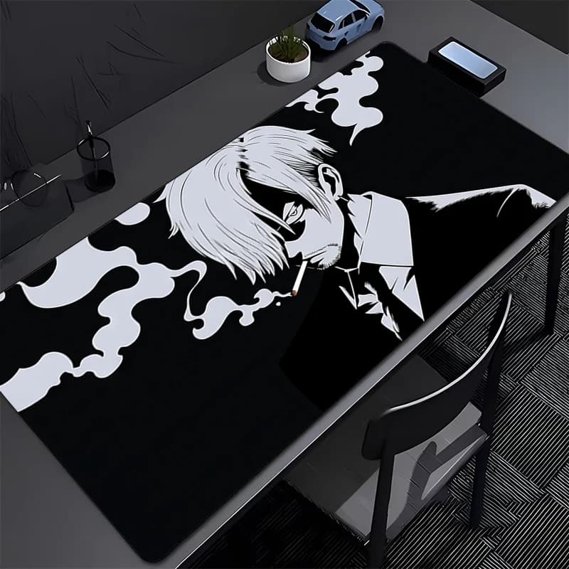 Anime Mouse Pad one piece Sanji Gamers Decoracion Gamer Desk Mat xxl Mousepad Laptop Gaming Accessories Varmilo Keyboard Carpet