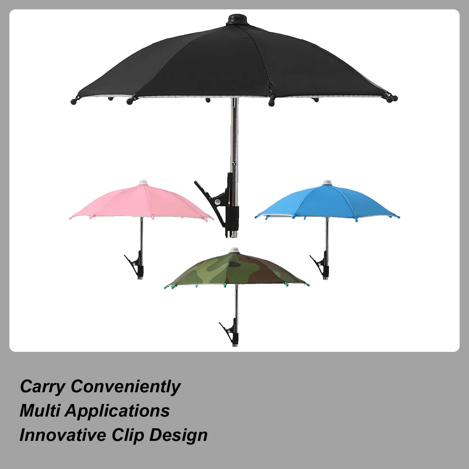 2025 New phone stand mini creative umbrella, universal waterproof support for smartphones, portable accessories for rain and outdoor sun