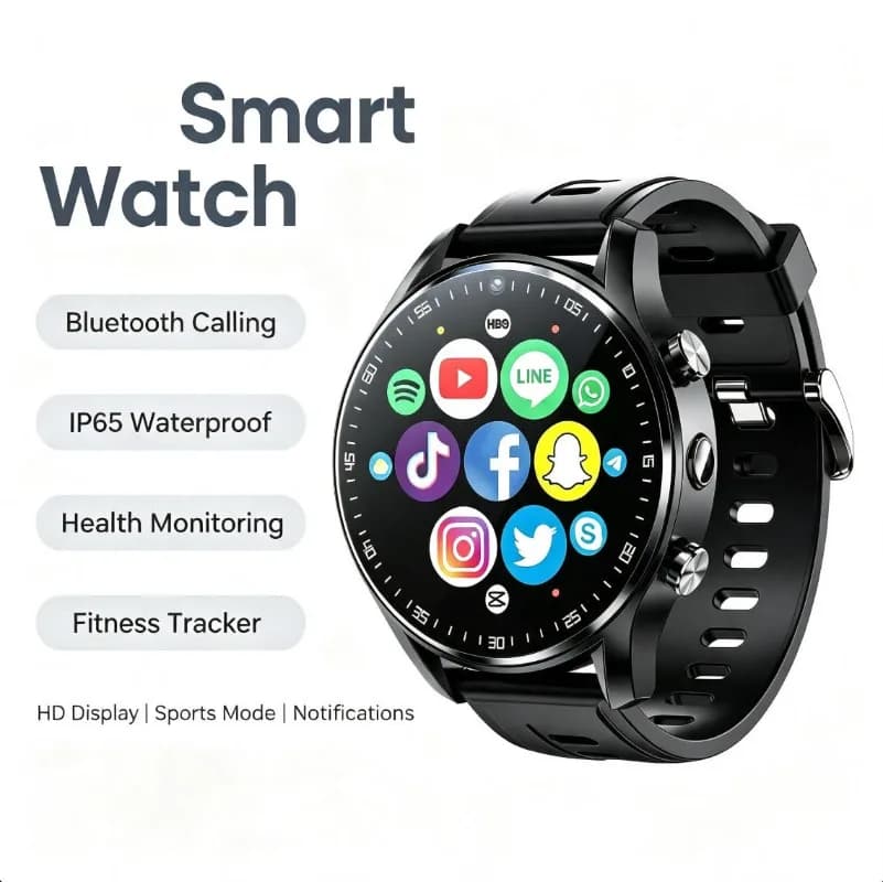 Tracking Smart Wristwatch Large Storage Bluetooth Call Multi-App Fitness Sports Watch Unisex For Men Women Running