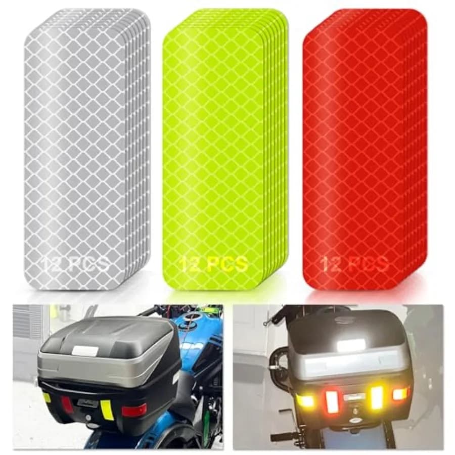 Car Bike Trailer Helmet Mailbox Bag application, PVC material, silver color, high visibility and waterproof reflective stickers