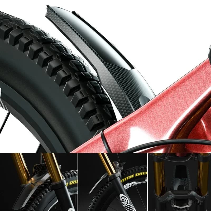 1 pezzo Mountain Bike Guscio Duro Parafango In Fibra di Carbonio Iamok Materiale PP Parafango Per AM/DH/FR Parti di Biciclette Ultra Leggere
