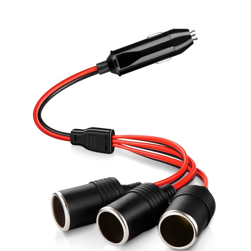 Da 1 a 3 accendisigari per auto presa a 3 vie splitter 12v 24v adattatore per caricabatterie presa femmina cavo di prolunga