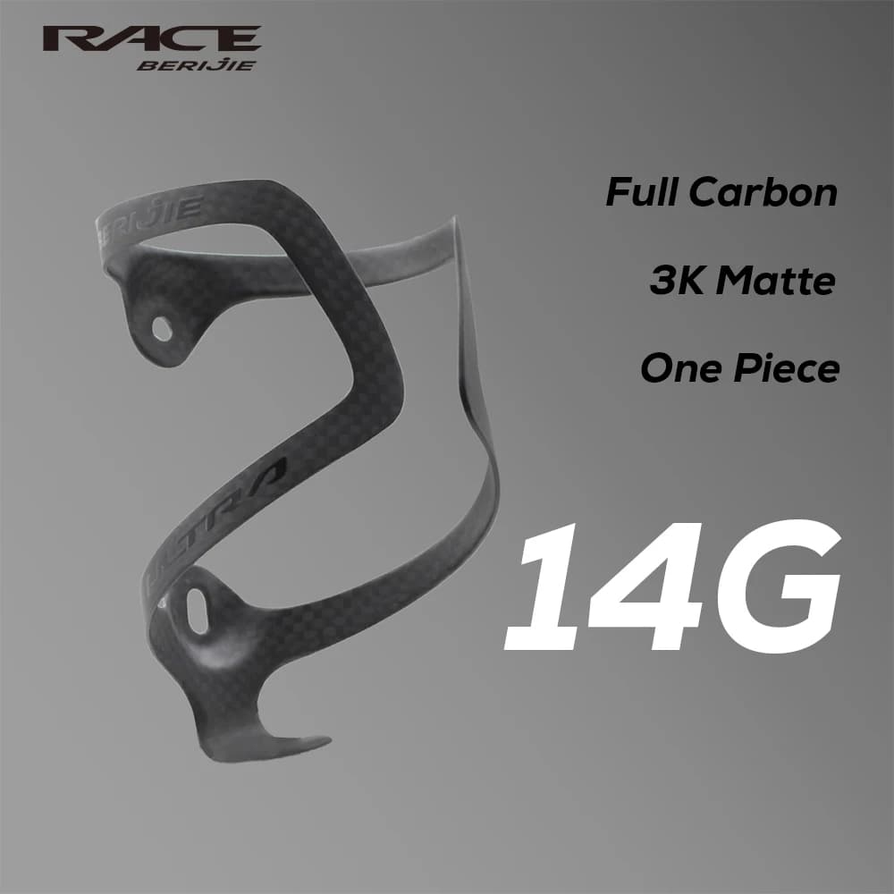 BERIJIE Full carbon bicycle bottle holder, road bike bottle holder, water cup bracket for 3k opaque MTB bottle, ultralight 14g