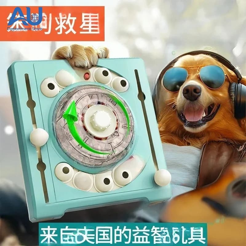 Pet dog puzzle hide and leak slow food dispenser rotating slow food dog bowl to relieve boredom dog puzzle toy