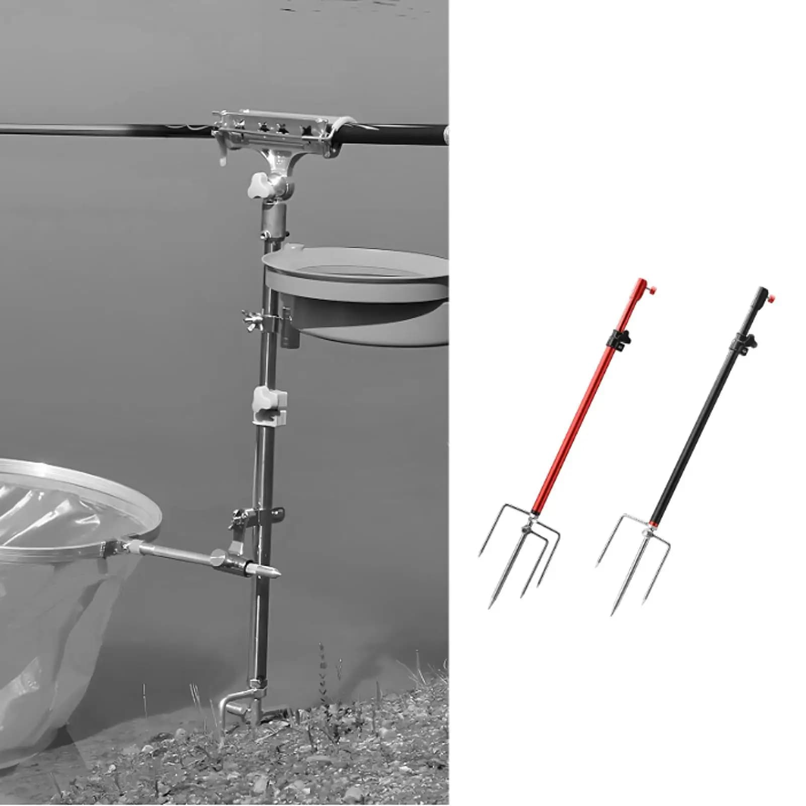 Supporto per canna da pesca a terra Palo portatile stabile per escursioni di pesca da picnic