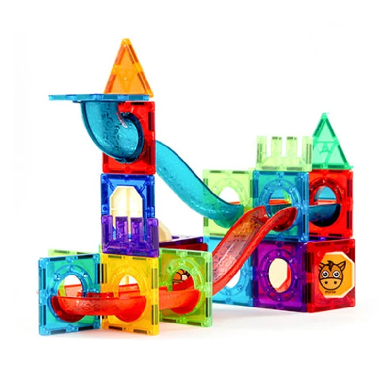 Giocattoli educativi MAGBLOCK per bambini Giocattolo da costruzione in plastica 78 pezzi Set di piastrelle magnetiche MagnaTiles