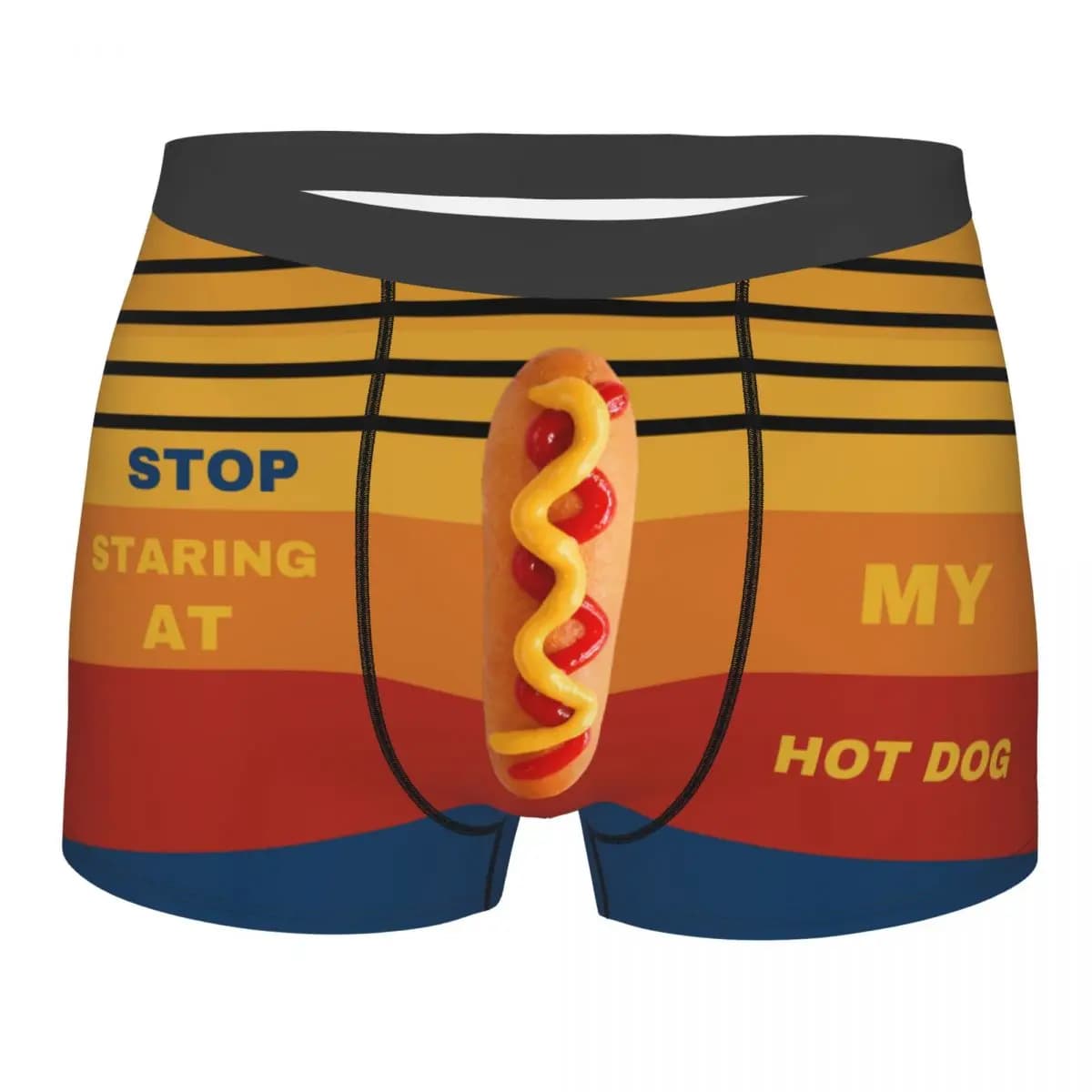 Smetti di fissare il mio hot dog San Valentino Intimo Uomo Regalo di anniversario Boxer Slip Pantaloncini Mutandine Mutande traspiranti