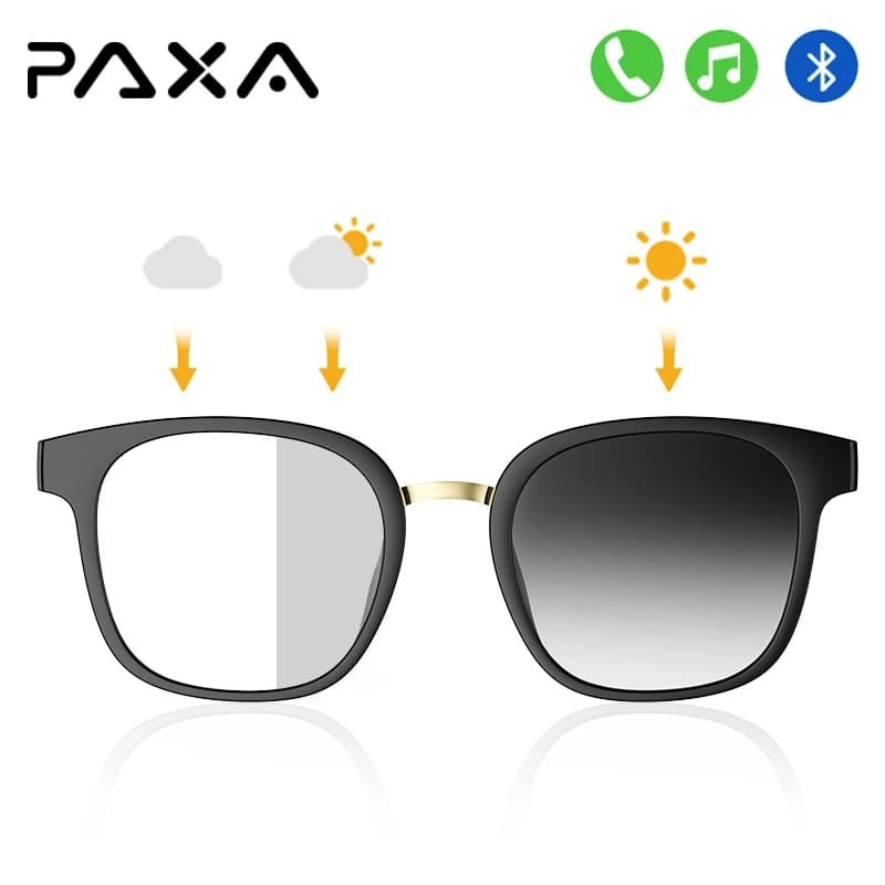 PAXA S7 PRO Smart Eyewear Bluetooth V5.4 Multi-function HD Call Remote Camera Bone Conducting Music Sunglasses Headset