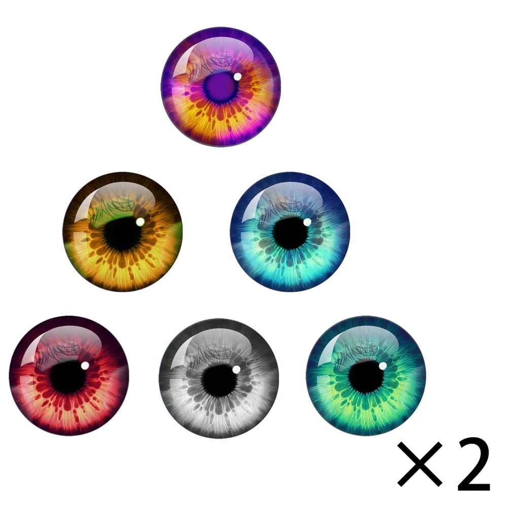 Occhi di vetro Cabochon Rotondi 10MM-40MM Cupola Rotonda Drago Occhio di Drago Occhio di Gatto Giocattoli Accessorio Gioielli FAI DA TE MIX Pupilla Eye Cameo