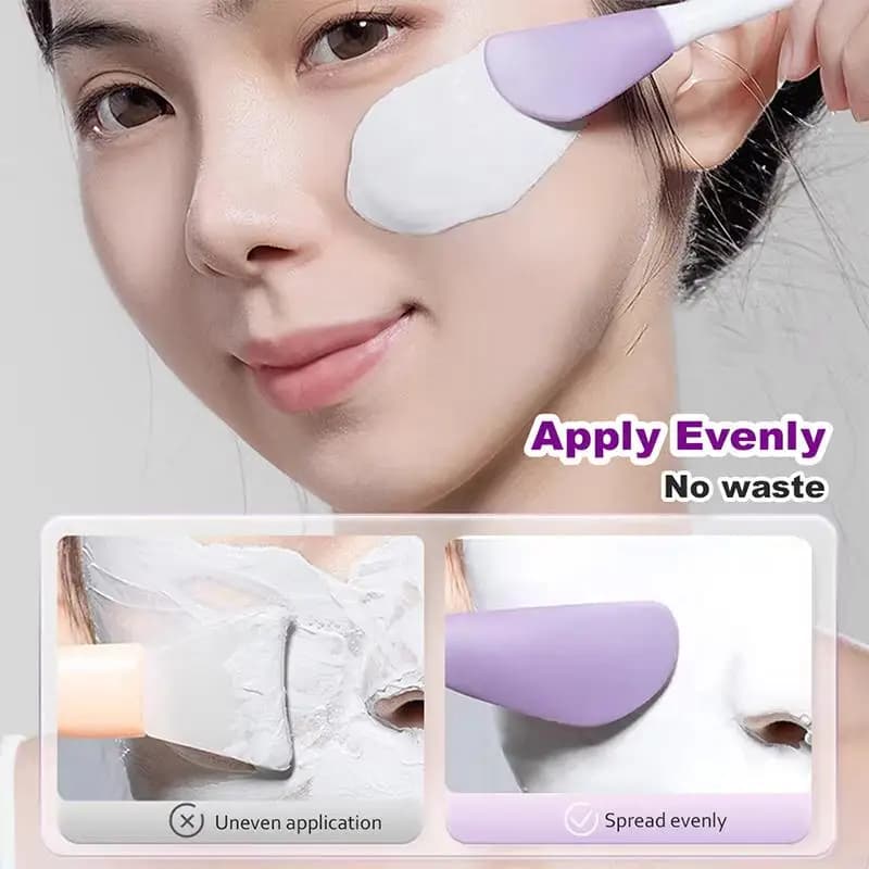 Double-Headed Silicone Mask Brush Facial Massage Tool Mud Face Wash Scraper Beauty Scraper