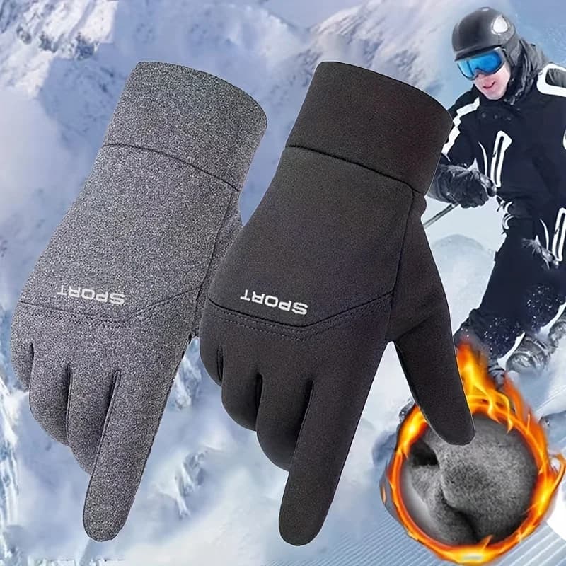 Winter Cycling Full Finger Gloves Touchscreen Thermal Non-Slip Warm Hiking Gloves Ski Motorcycle Running Outdoor Sports Gloves