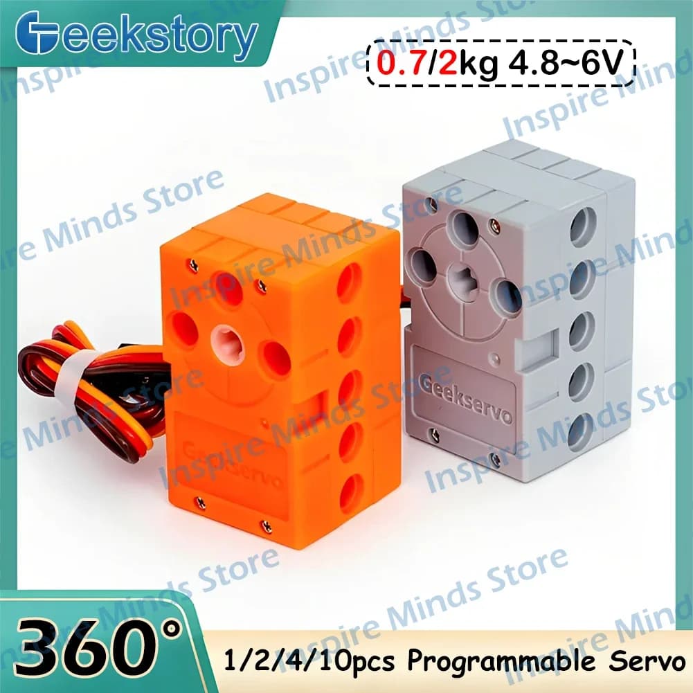 Geekservo 0,7/2KG 360 ° Servomotore programmabile con doppio albero di uscita coppia elevata compatibile con Legoed Microbit Raspberry Pi
