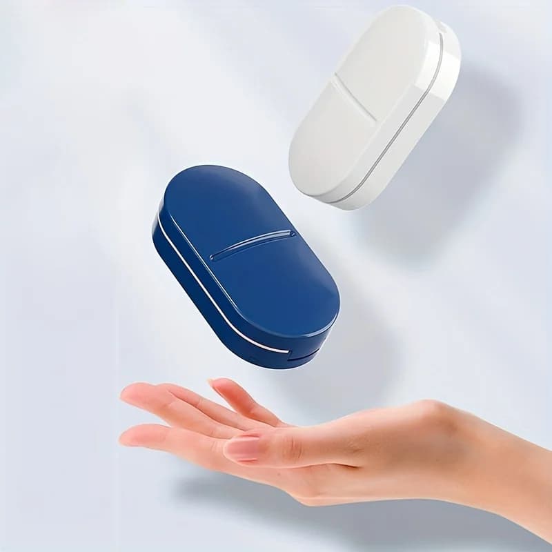 1 piece stainless steel travel cutter: size small or large pills, vitamins and tablets in half for easy dosage