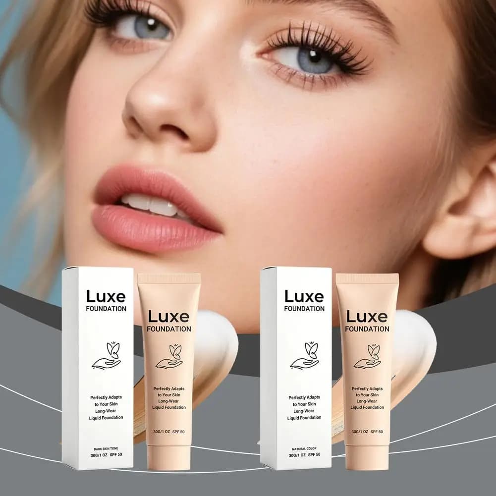 Temperature Color Changing Liquid Foundation,SPF 50 Long-Wear Skin Adapting Foundation, Lightweight Natural Flawless Face Makeup