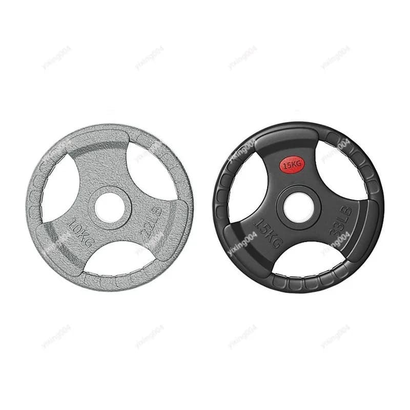 Cast Iron Weight Plates Three‑Hole Hand‑Grip Weight Disc Large Small Hole Home Gym Fitness Accessory
