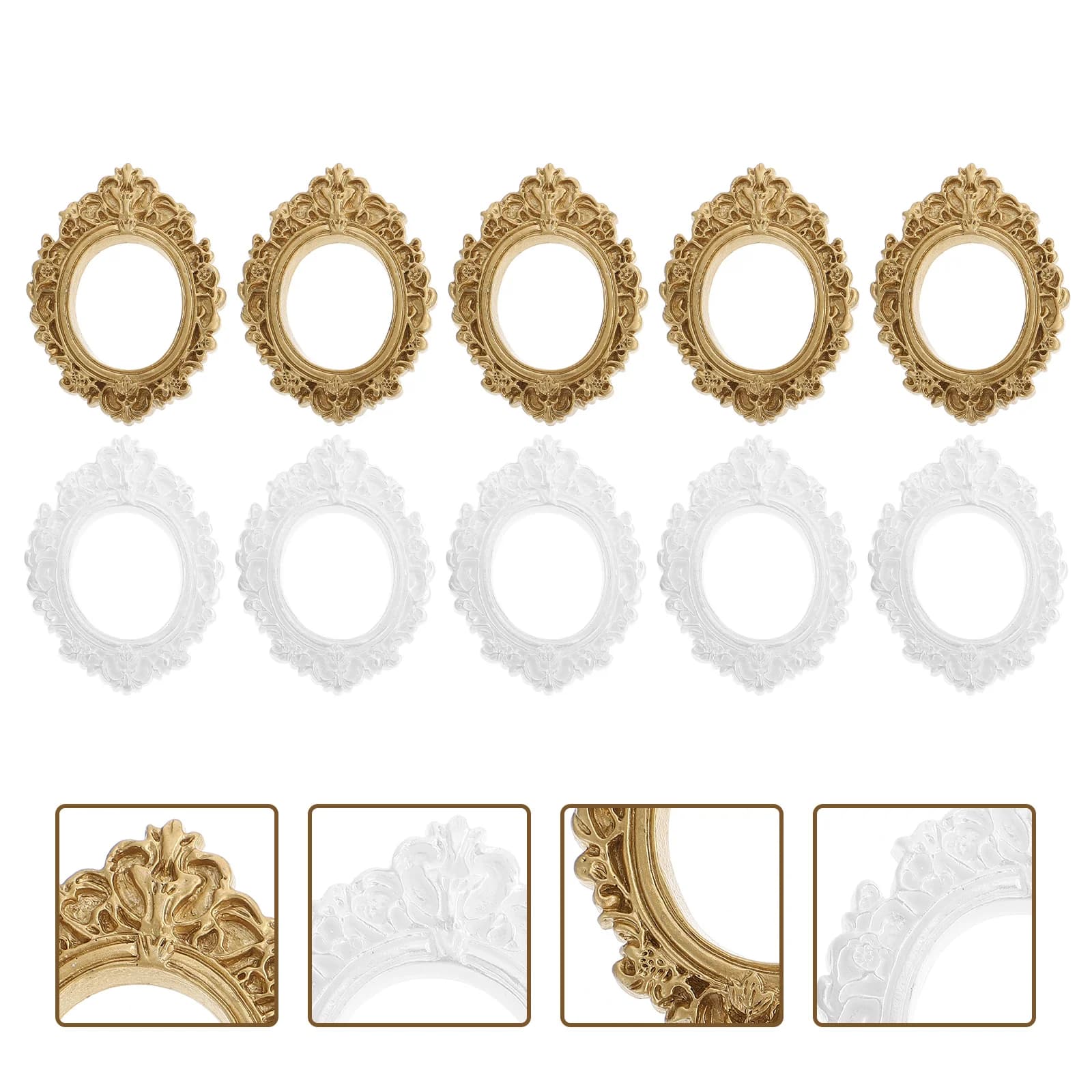 10 Pcs cornice per foto fai da te cornici per foto Vintage materiali per la produzione di artigianato resina epossidica decorare oggetti di scena per gioielli espositore per ornamenti