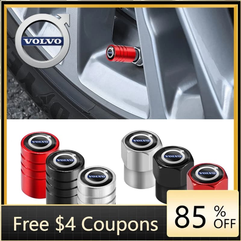 Car Valve Covers for Valves, Wheel Valve Dust Caps, Accessories for Volvo XC90 XC60 V50 S60 V70 V60 V40 S90 Olestar AWD