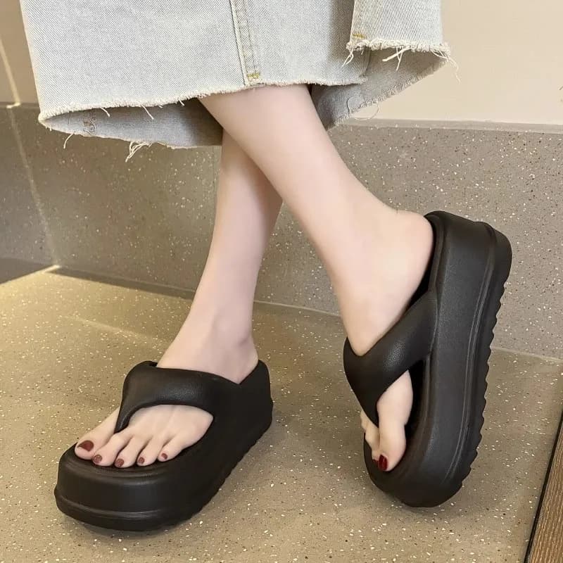 New Thick Flip-flops Women Fashion Platform Sandals Outdoor Women Beach Slipper Home Comfort Women's Summer Sandals