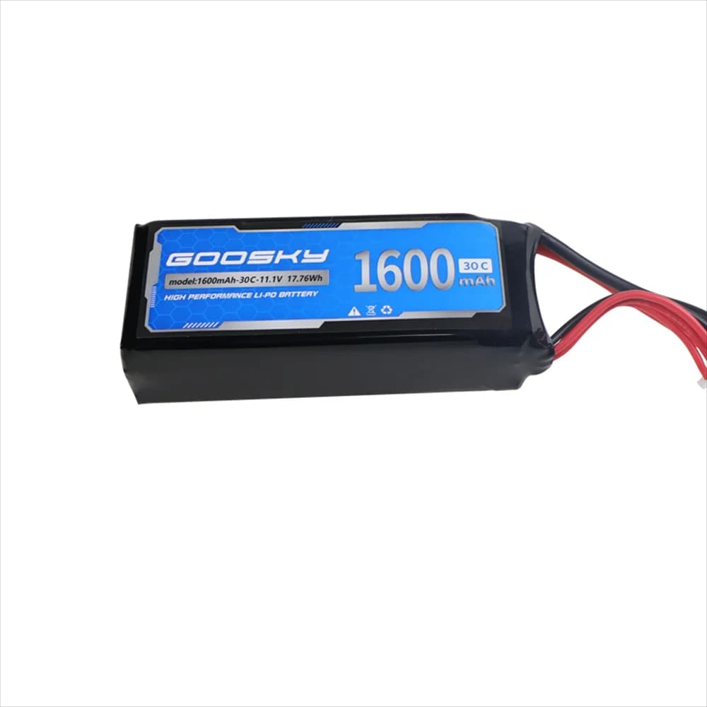 Batteria LI-PO GOOSKY E2 per Elicottero RC, 1600mAh 30C 11.1V 17.76Wh