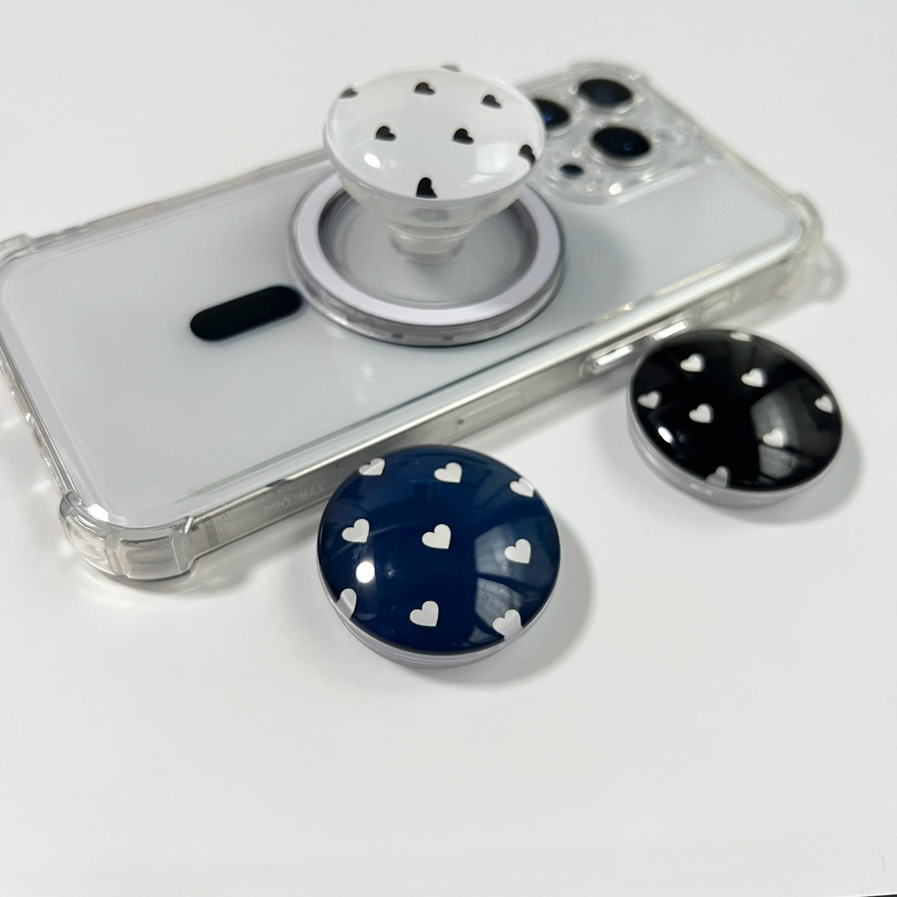 Sfera di cristallo 3D con amore all'interno supporto custodia per cellulare supporto per staffa magnetica Magsafe per iPhone Samsung Griptok Grip Tok