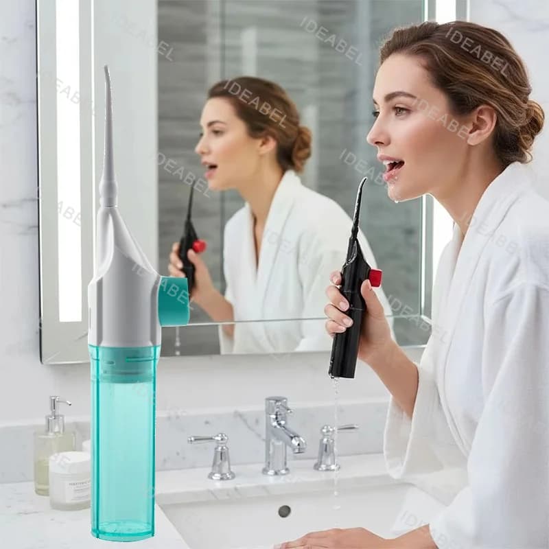 Portable High Pressure Oral Irrigator Manual Deep Cleaning Water Flosser Toothpick Style Teeth Care Teeth Cleaner Household Use