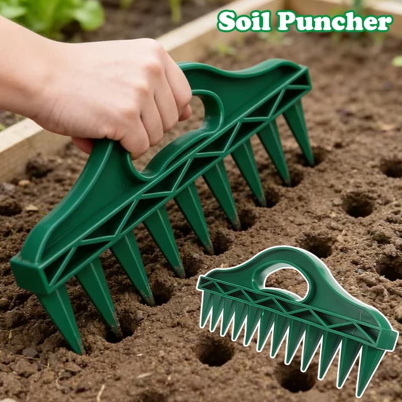 Seminatrice Manual per Giardinaggio, Seminatrice a 12 Fori con Distanziatore di Semi e Tool per Semina, Seminatrice per Fiori, Attrezzo per Semina a Fori