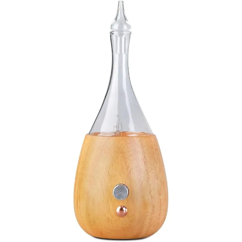 Diffusori di oli essenziali, 7 impostazioni di luce colorata, diffusore silenzioso, piccolo diffusore per aromaterapia con base effetto legno, adatto per H