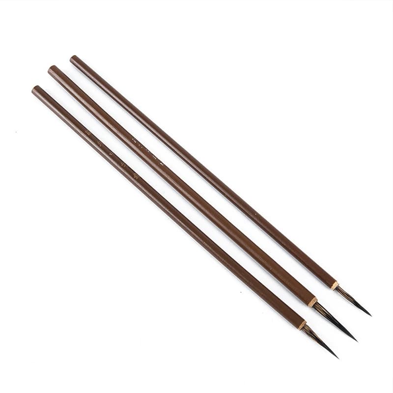 NUOVA OFFERTA Set di 3 Pennelli in Pelo di Martora per Calligrafia e Pittura Fine, Pennarelli Artistici