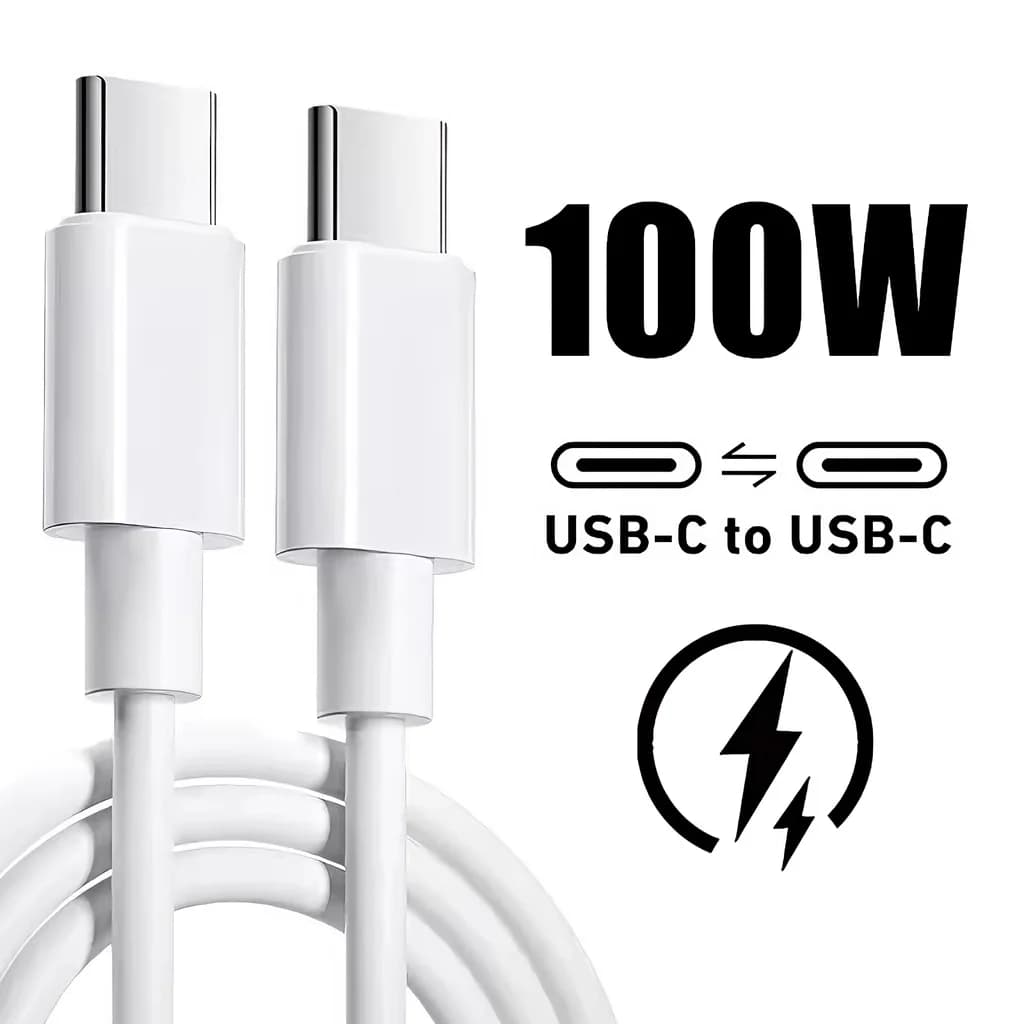 Dual USB C 100W PD Fast Charging Type C Cable For iPhone Air 17 16 15 Pro Max Samsung Xiaomi Redmi POCO HONOR Quick Charge Cable