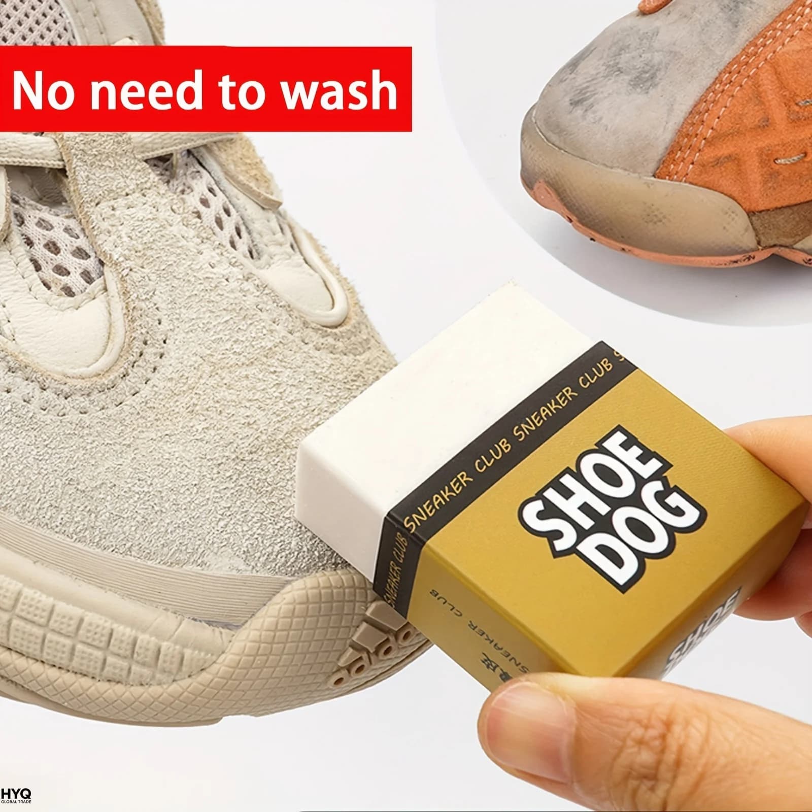 Cleansing rubber for suede and white leather shoes, eliminates dry stains