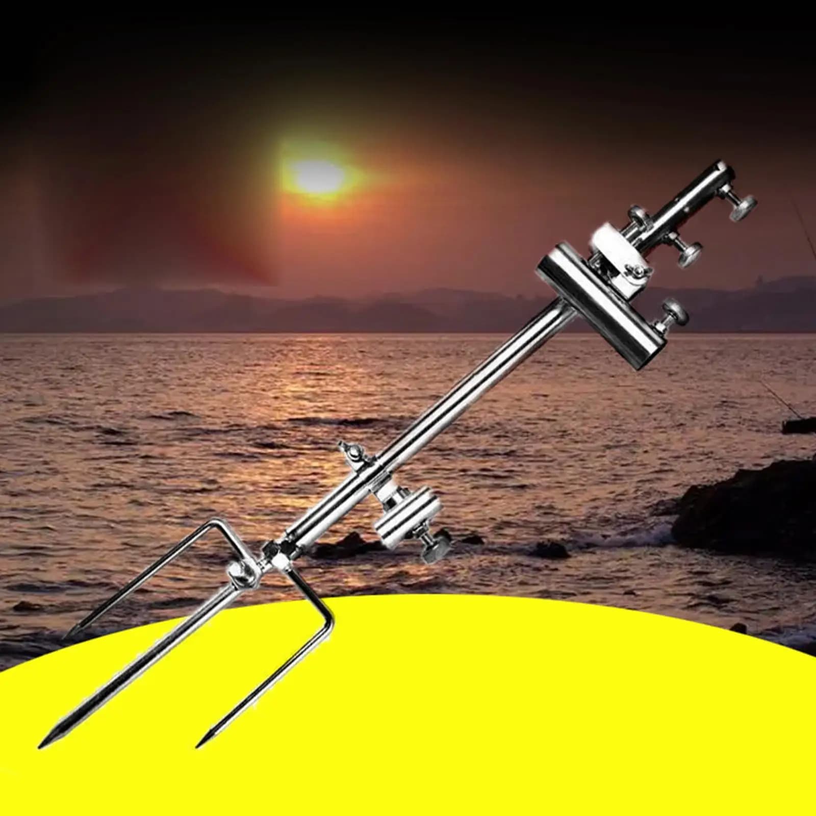 3 in 1 adjustable fishing rod holder for ground fisherman