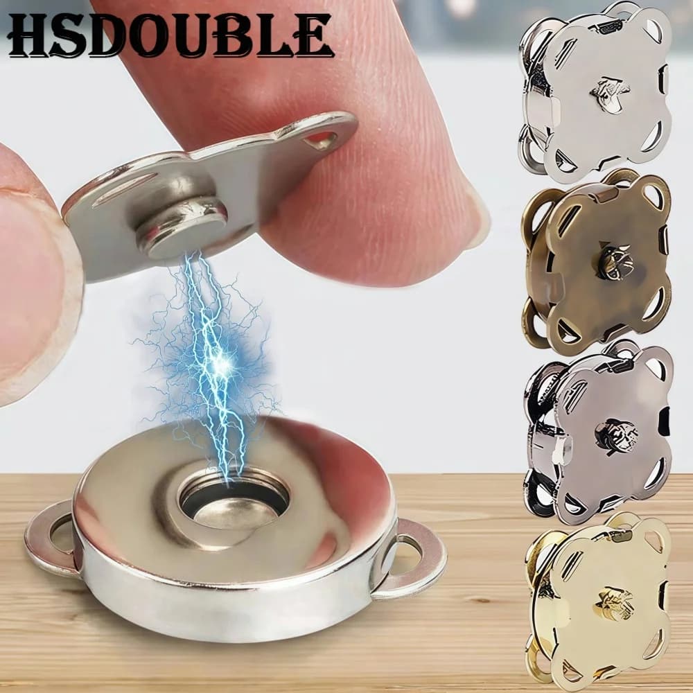 10 set di bottoni automatici magnetici in metallo con bottoni per borsa, borsa, portafoglio, vestiti, borsa, accessori per cucire artigianali fai da te