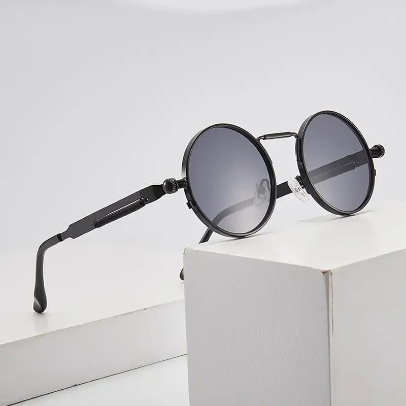 Retro Men Punk Style Sunglasses Colorful Round Metal Frame Women Fashion Sunglasses Uv400 2023 200000297
