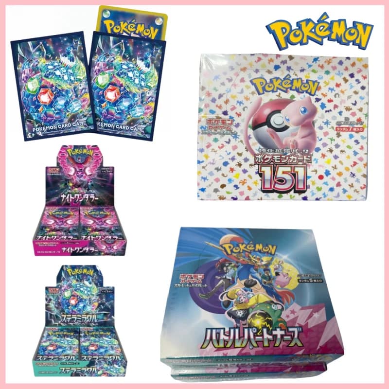 Disponibile Carte pokemon giapponesi originali SV4 SV5 sv9 EX Booster Box Pack Carte collezionabili Collezione rara Regali di giochi da competizione
