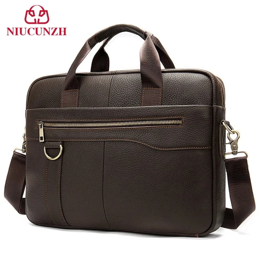 【Nuovo arrivo】Borsa da lavoro da uomo in vera pelle, borsa da lavoro per laptop da 15,6 pollici, borsa a tracolla impermeabile per lavoro d'ufficio