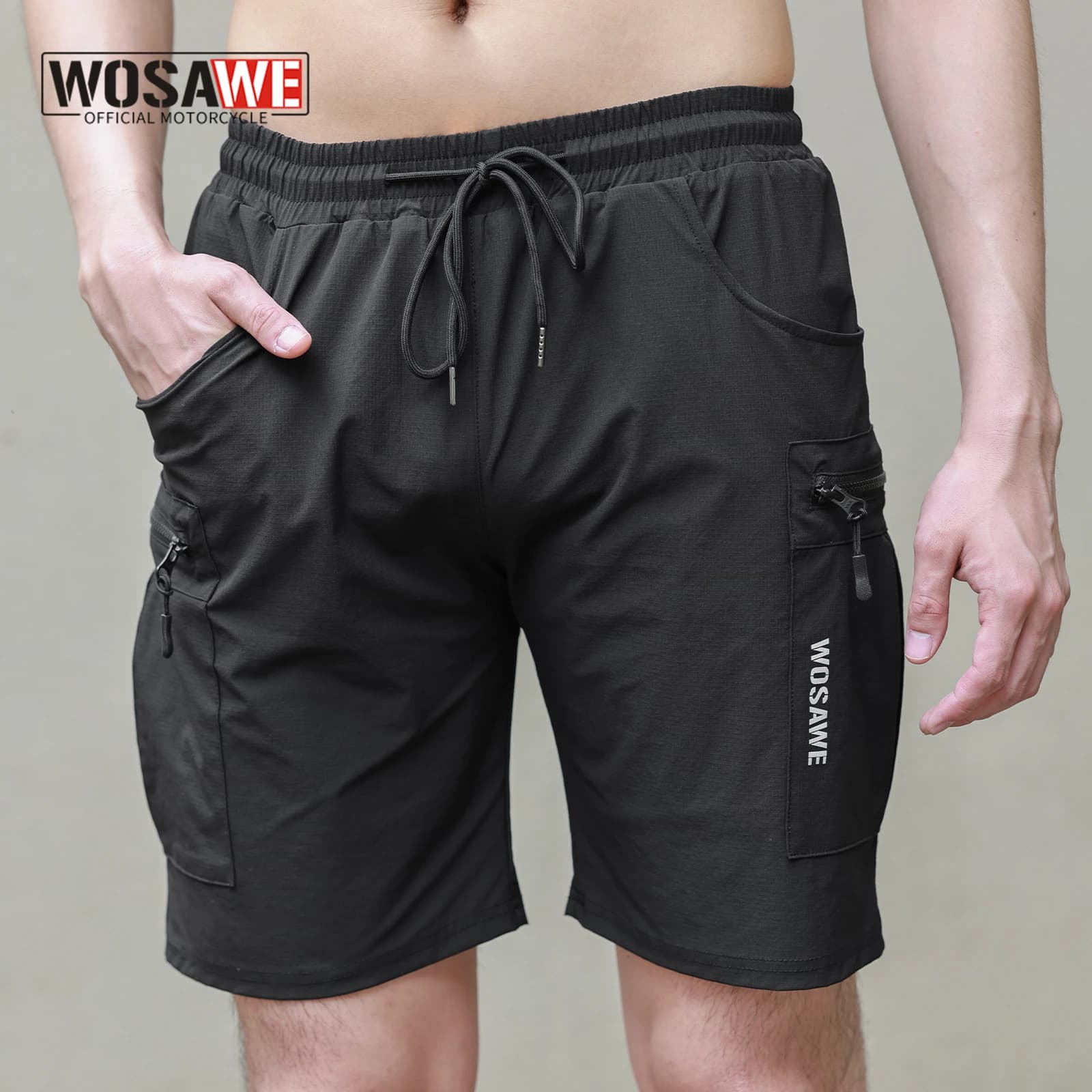 WOSAWE Motorcycle Cross racing shorts for summer men MTB bicycle pants wide fit riding Fitness mountain bike clothing