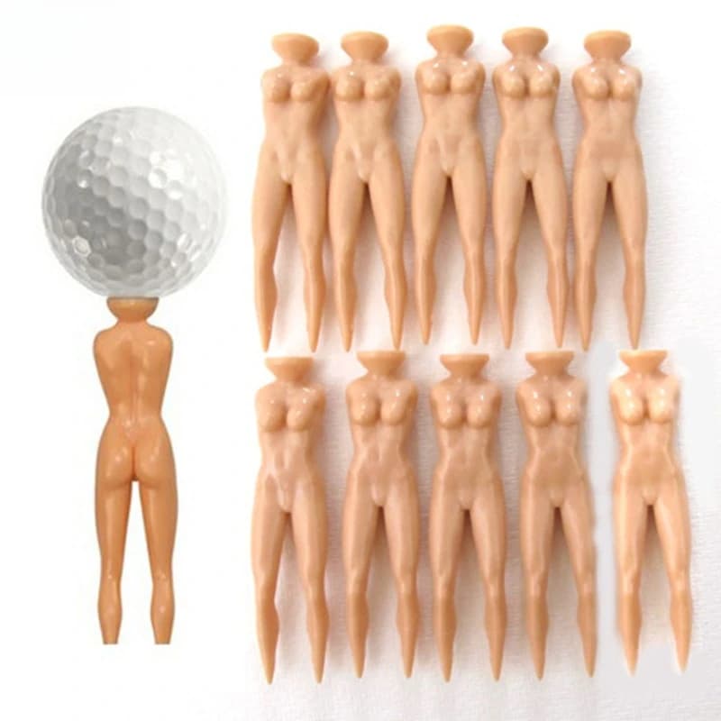 10/20pcs Plastica Novità Scherzo Nudo Nude Lady Golf Tee Pratica Formazione Golf Tees sfuso 70mm per Uomo Donna Golfista Gioco