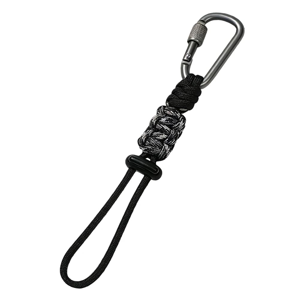 Fibbia per Bottiglia in Lega di Alluminio per Zaino Idratazione, Uso Esterno, Corda Spessa 4mm, 22cm, 20g, Leggera