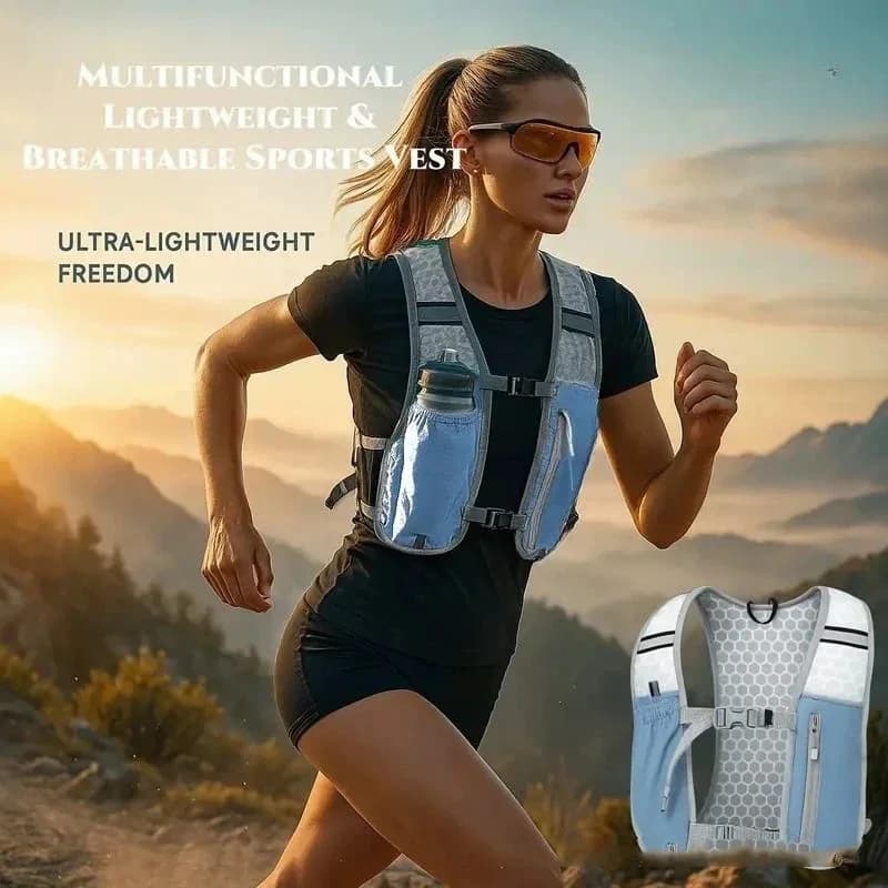 New Reflective Light Hydrating vest: Cycling and Running Package with Pocket Phone