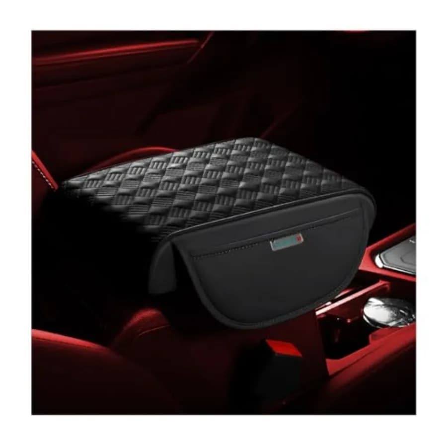 Cuscino per Bracciolo Auto, Protezione Antigraffio in Pelle con Memory Foam per Console Centrale, Copri Bracciolo, Cuscino per Gomito, Sedile B